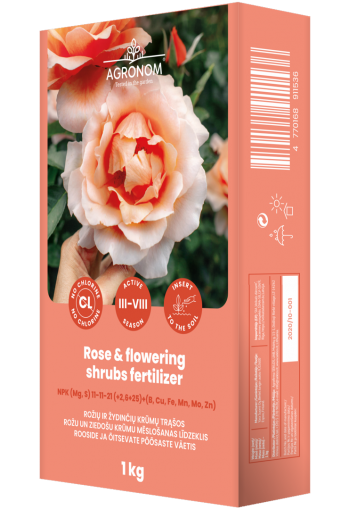 Complex fertilizer for roses and flowering shrubs